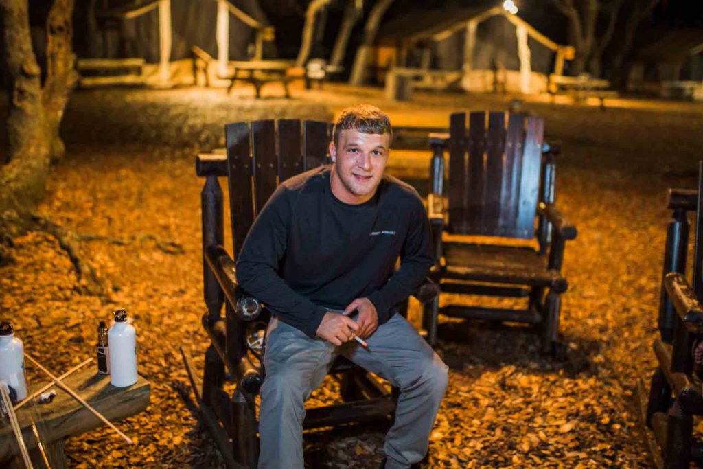 Serenity Oaks Wellness Center guy seating in the outdoors